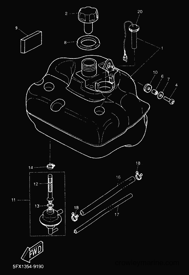 2000 Scooter CW50RS - CW50RS (5FXE) [010] - FUEL TANK