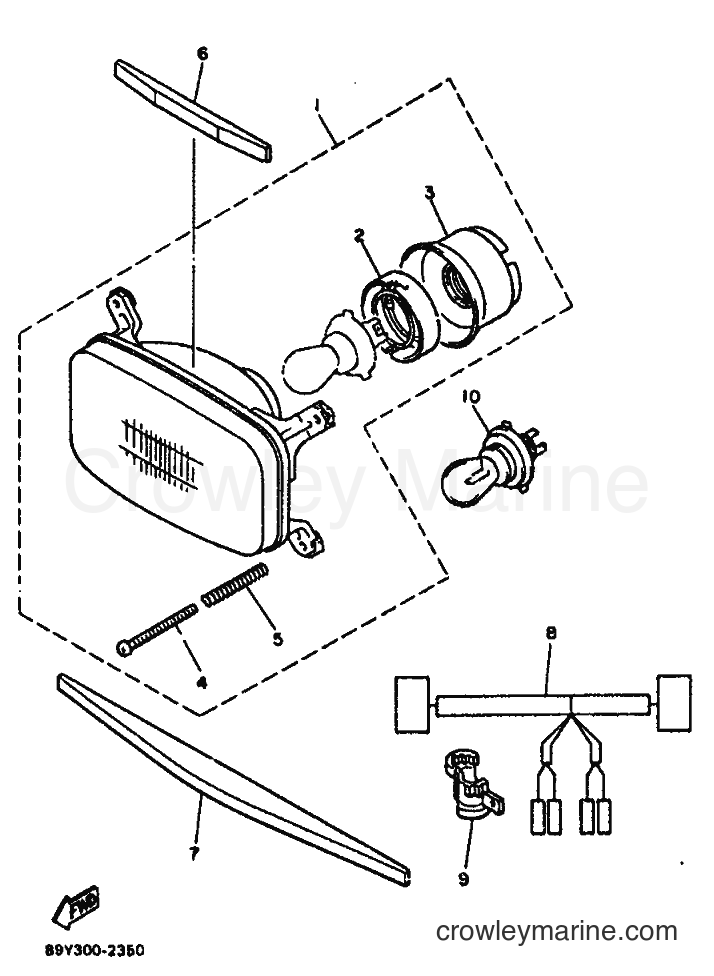 1993 Snowmobile ET410TR - ET410TR (89Y2) [010] - HEADLIGHT