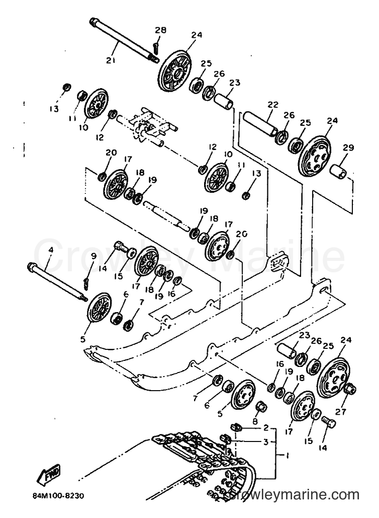1988 Snowmobile EX570BS8 - EX570BS8 (84N0) [010] - TRACK SUSPENSION 1