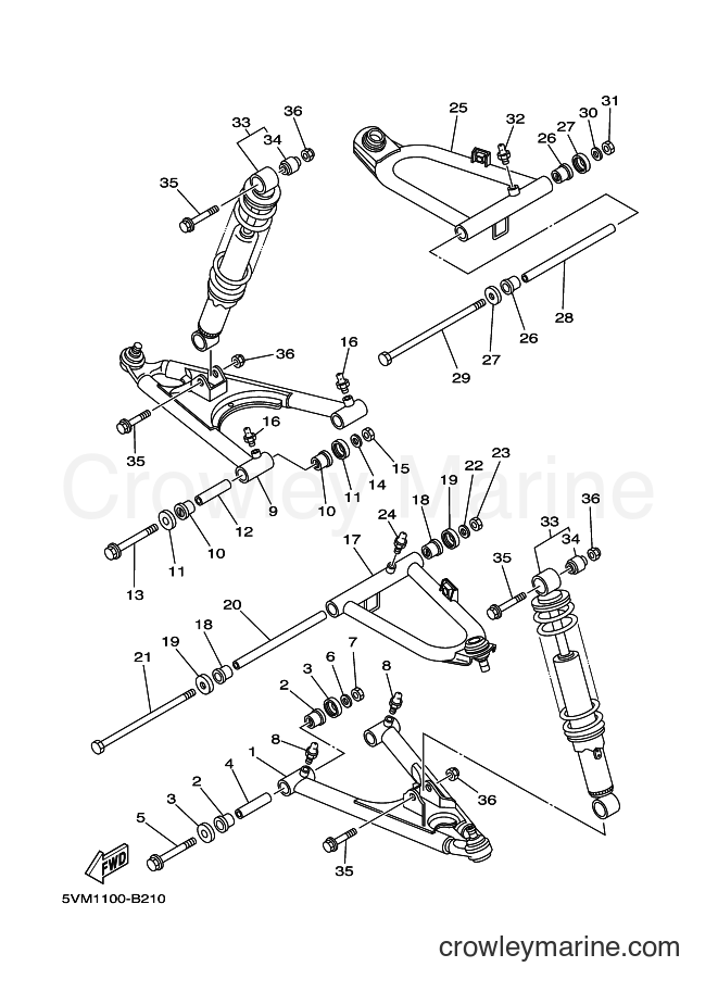 2006 ATV YFS200 - YFS200 (5VM8) [020] - FRONT SUSPENSION & WHEEL