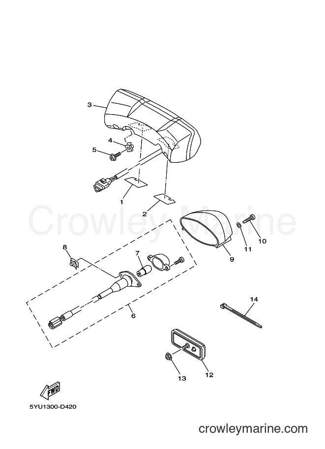 2007 Street Bike MT01 - MT01 (5YU8) [010] - TAILLIGHT