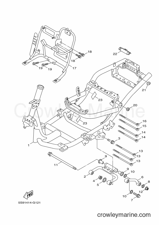 2010 Scooter YW125 - YW125 (1CE1) [050] - FRAME
