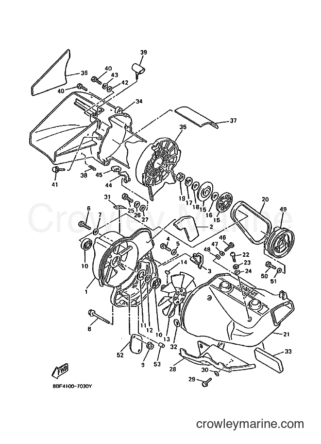 1997 Snowmobile PZ480 - PZ480 (8BF4) [010] - AIR SHROUD & FAN
