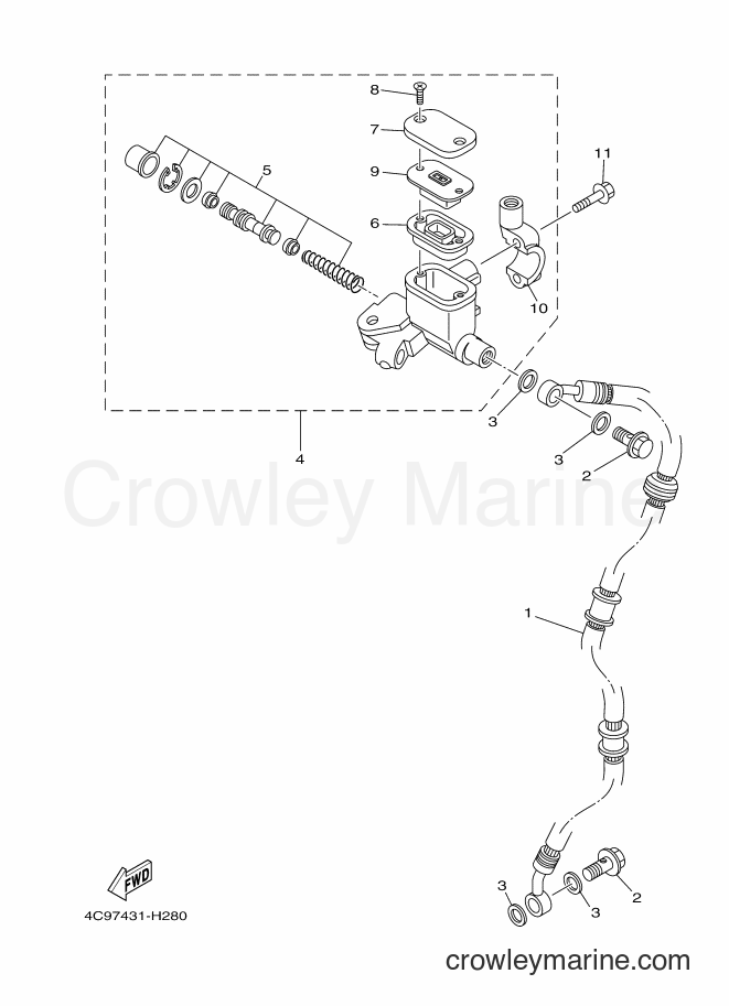 2009 Scooter AL115S - AL115S (4C9A) [010] - FRONT MASTER CYLINDER