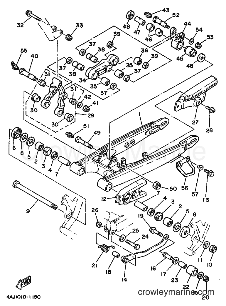 Yamaha Motors TY250R (4AJ2) [999] - REAR ARM