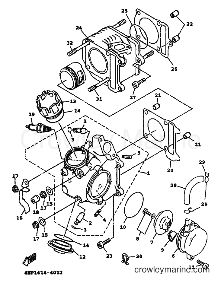 1999 Scooter XC125TR - XC125TR (4THF) [010] - CYLINDER HEAD