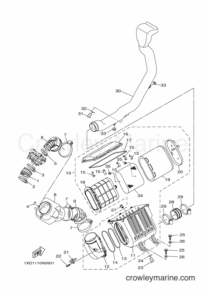 Yamaha Motors YXM700E (1XP3) [010] - INTAKE