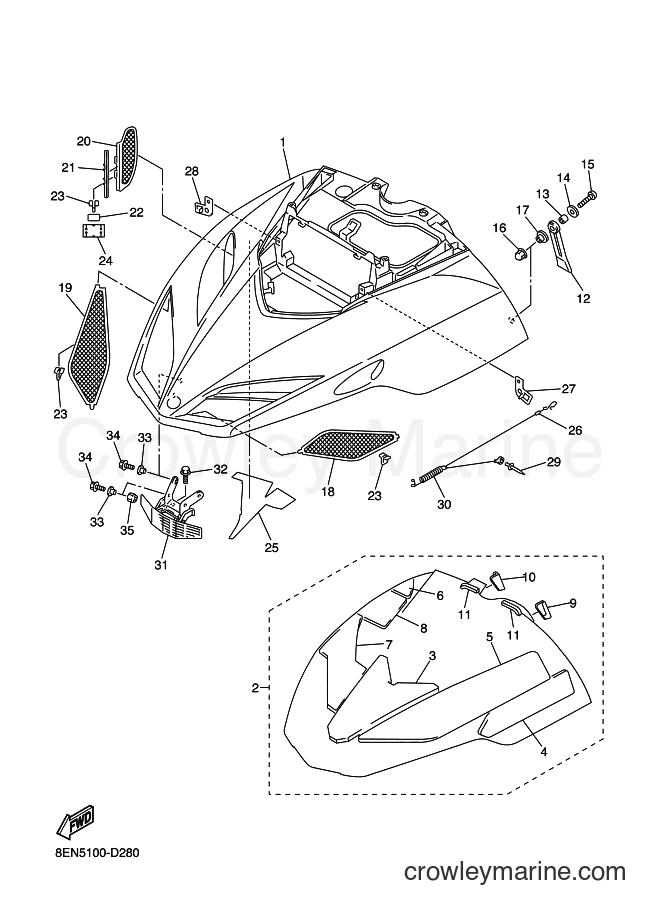 2005 Snowmobile SXV700 - SXV700 (8EN6) [010] - SHROUD