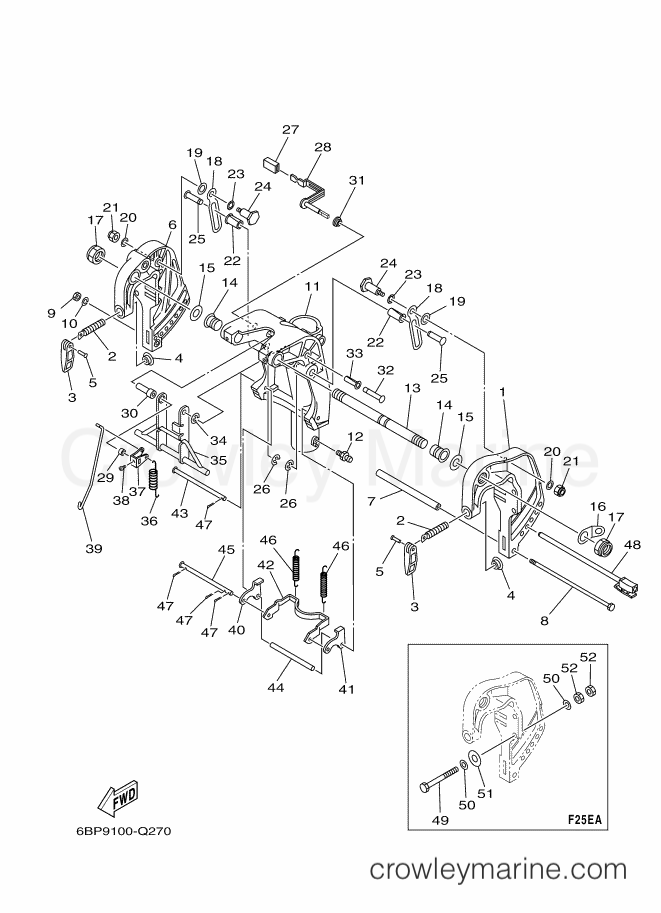 Yamaha Motors F25LEA-2017 (6BPA) [520] - BRACKET 2