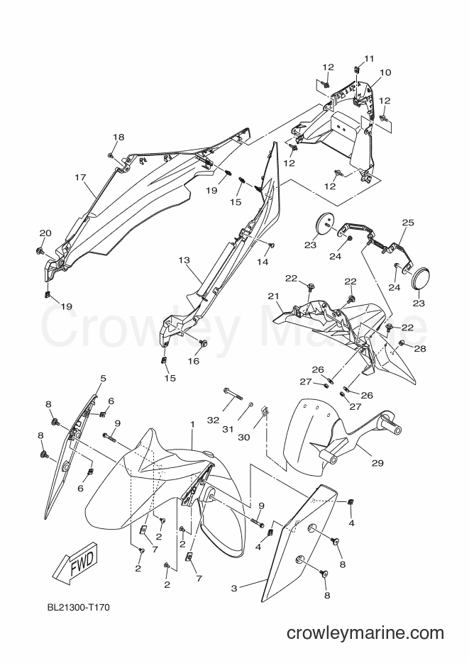 Yamaha Motors YP125RA (BL21) [060] - FENDER