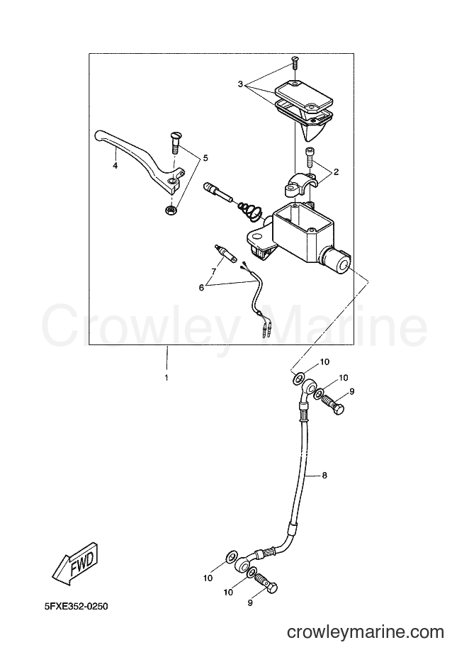 Yamaha Motors CW50RS (5FXS) [040] - FRONT MASTER CYLINDER