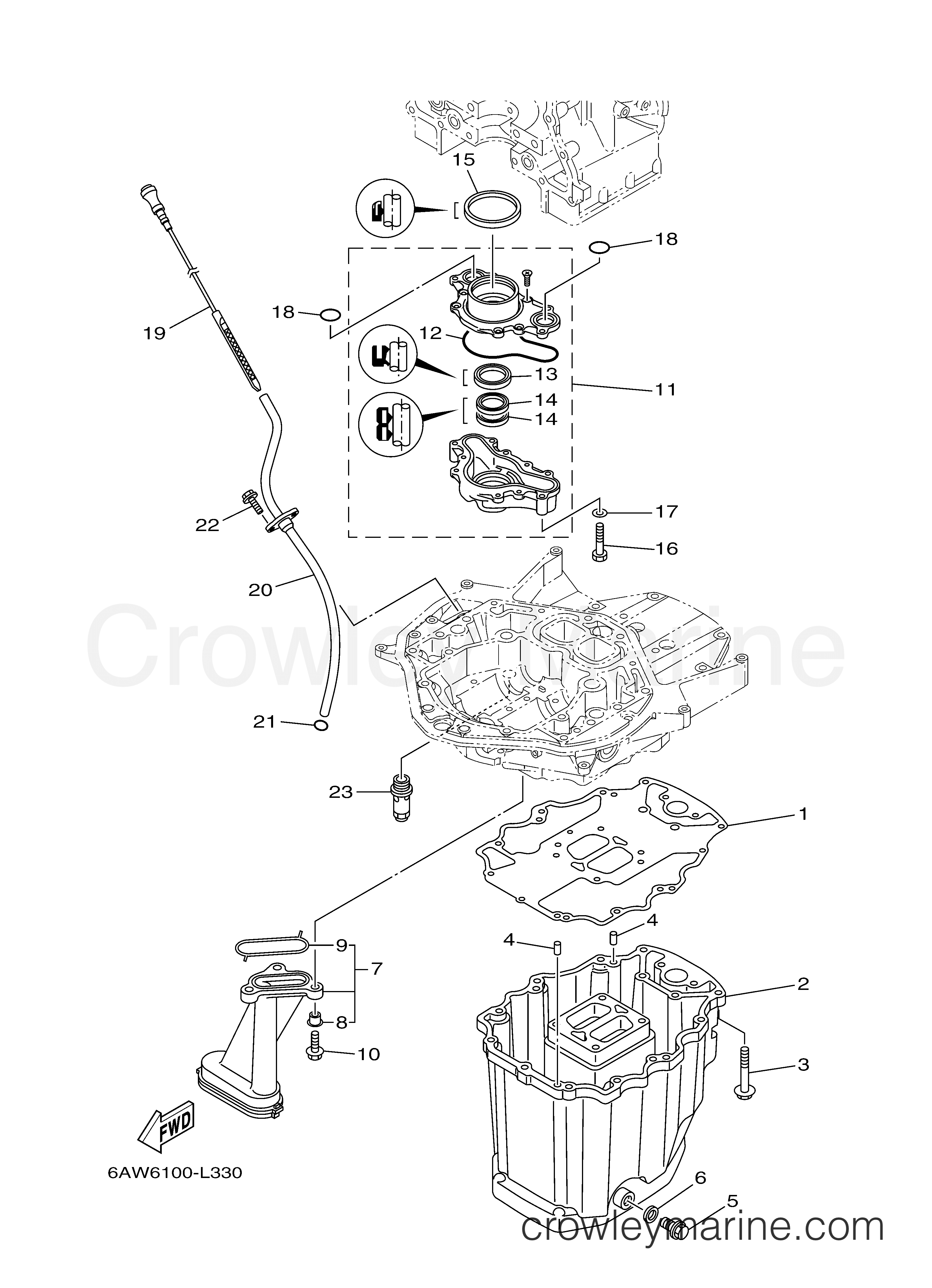 Yamaha Motors F350NCB - OIL PAN