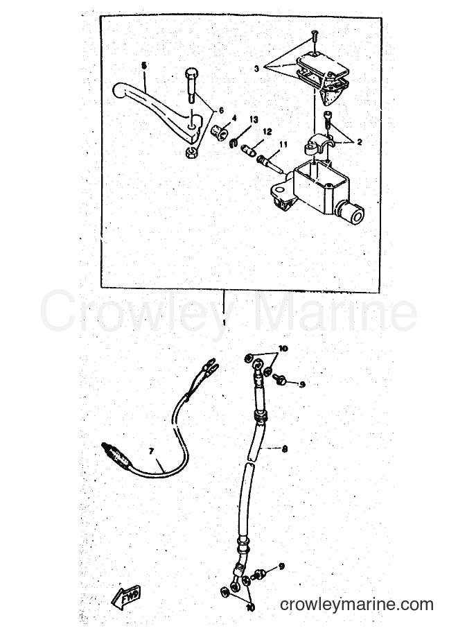 1998 Scooter CW50RSP - CW50RSP (4WS6) [010] - FRONT MASTER CYLINDER
