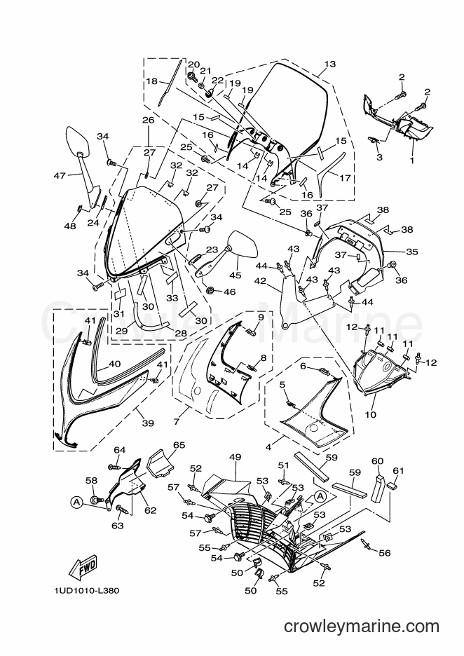2012 Maxi-Scooter XP500 - XP500 (1UD1) [010] - WINDSHIELD