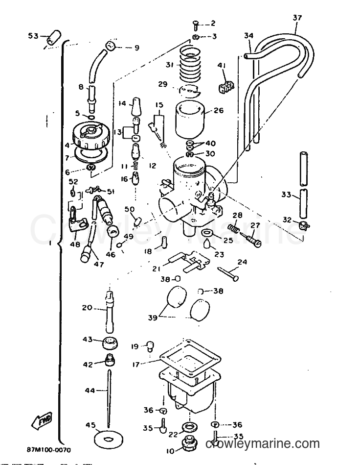 1990 Snowmobile EX570P - EX570P (87N1) [999] - CARBURETOR