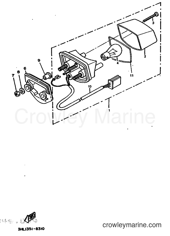 1988 Scooter DT50R - DT50R (3HL2) [999] - FEU ARRIERE