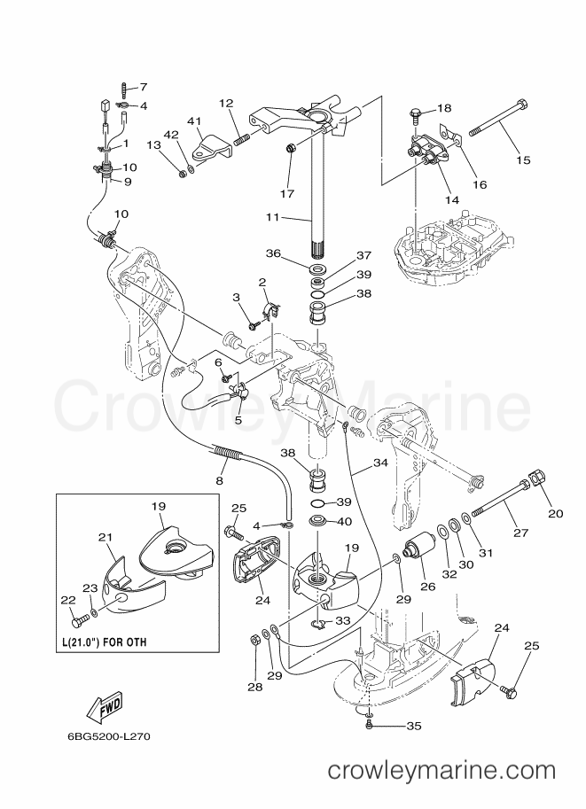 Yamaha Motors F40FEHDL (6BG6) [420] - BRACKET 3