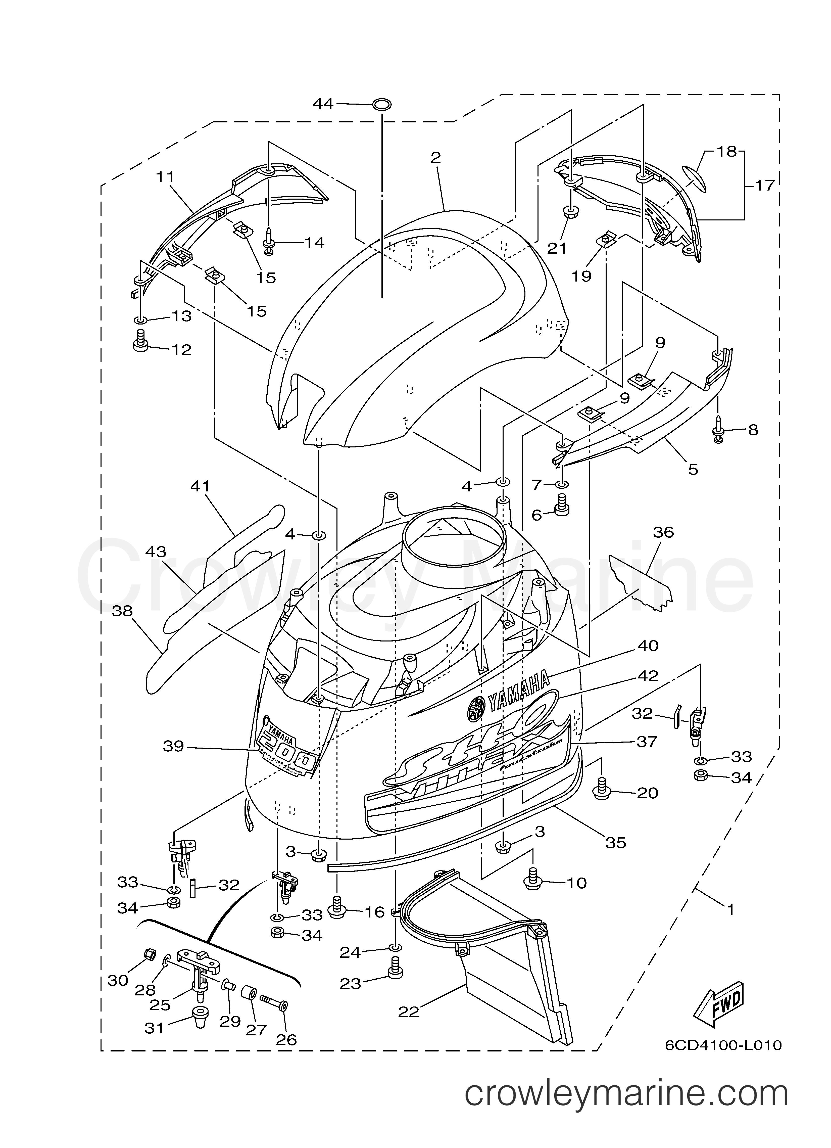 Yamaha Motors VF200LA - TOP COWLING