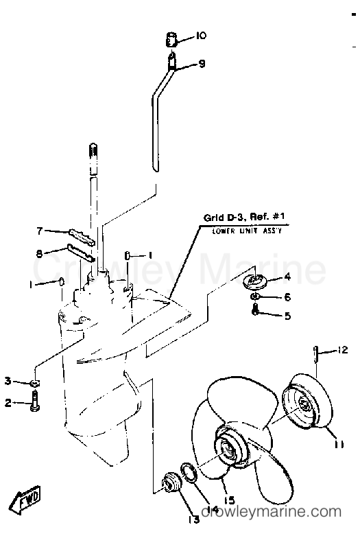 Yamaha Motors FT9.9ELK - LOWER - DRIVE 2