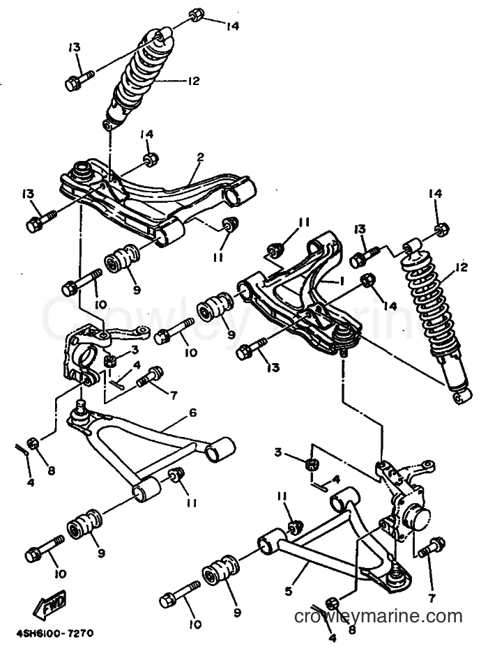 1997 ATV YFM400FW - YFM400FW (4SH7) [010] - FRONT SUSPENSION & WHEEL