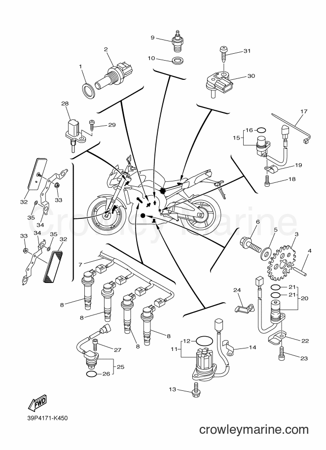2012 Street Bike FZ8-N - FZ8-N (39PC) [010] - ELECTRICAL 1