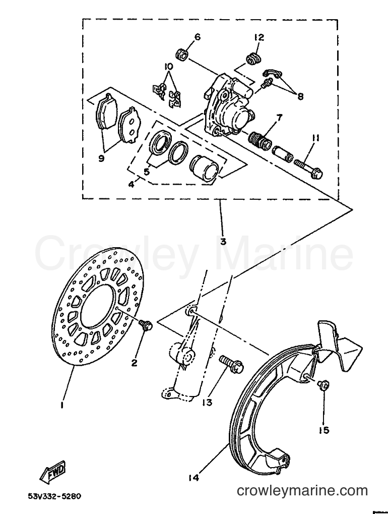 1990 Scooter DT80LC - DT80LC (3WC1) [999] - FRONT BRAKE