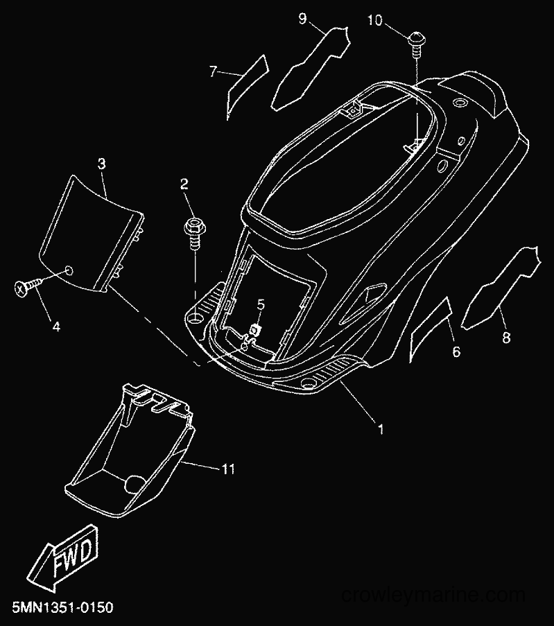 2000 Scooter CW50 - CW50 (5MN1) [020] - SIDE COVER
