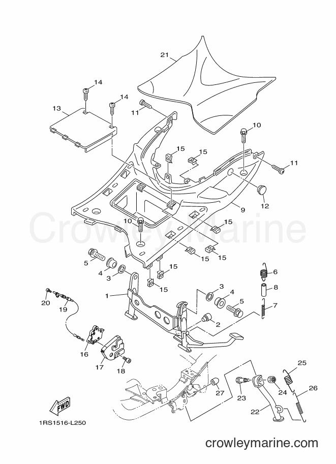 2014 Scooter XC100E - XC100E (1RS2) [010] - STAND & FOOTREST