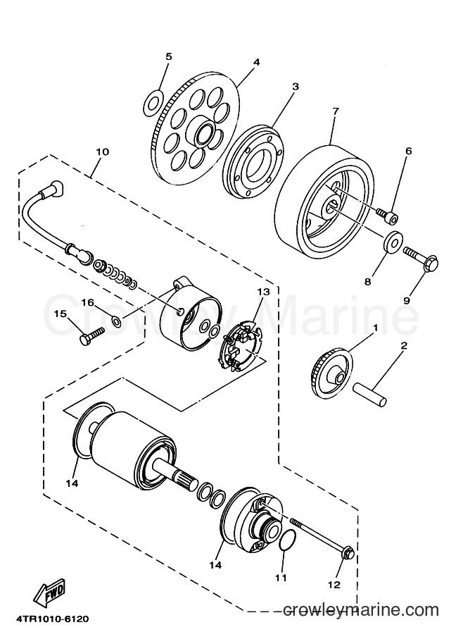 Yamaha Motors XVS650 (4VR2) [010] - STARTER CLUTCH