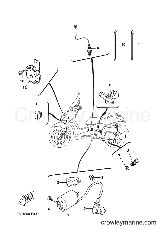 Yamaha Motors VP250 (5B22) [040] - ELECTRICAL 2