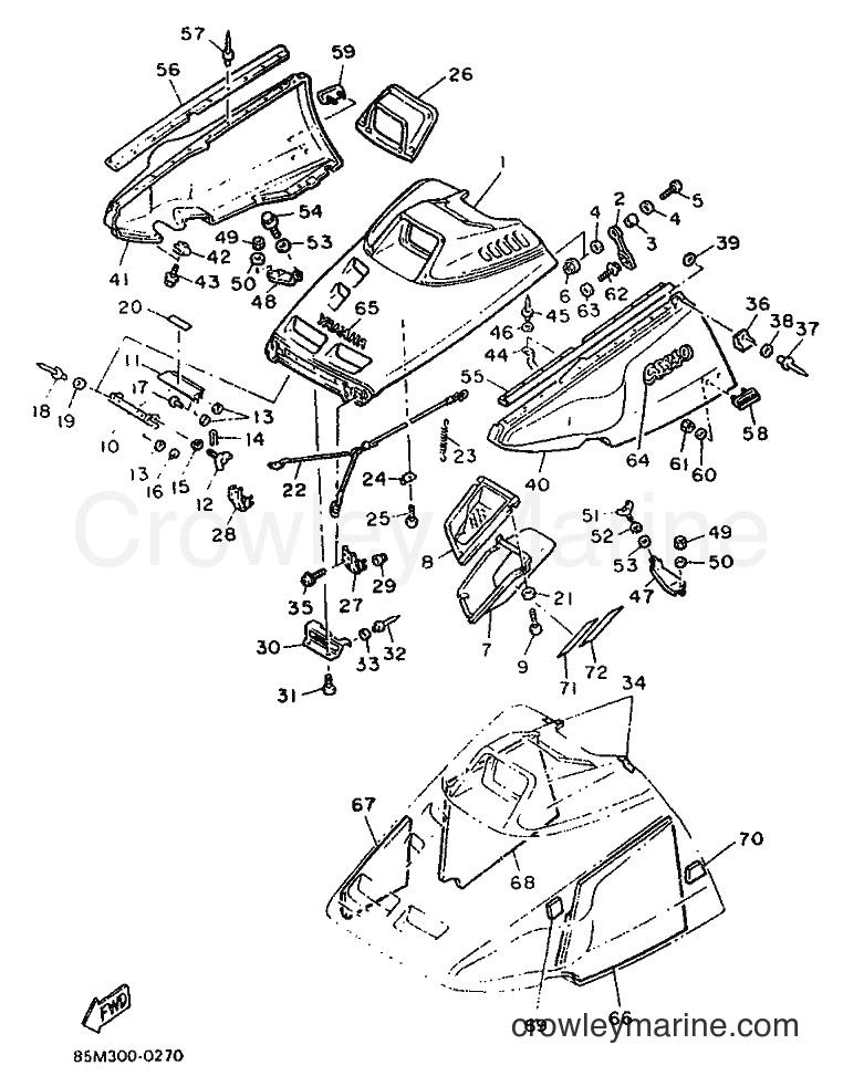 1991 Snowmobile CS340 - CS340 (85M3) [010] - SHROUD