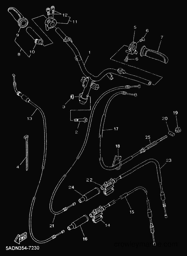 Yamaha Motors YN50 (5BV5) [010] - STEERING HANDLE & CABLE