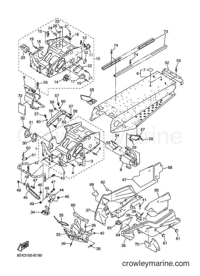 Yamaha Motors SXV70 (8EK3) [020] - FRAME
