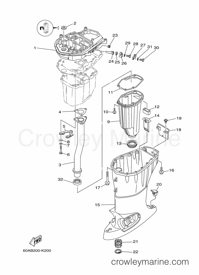 Yamaha Motors F50DET (60AC) [050] - UPPER CASING