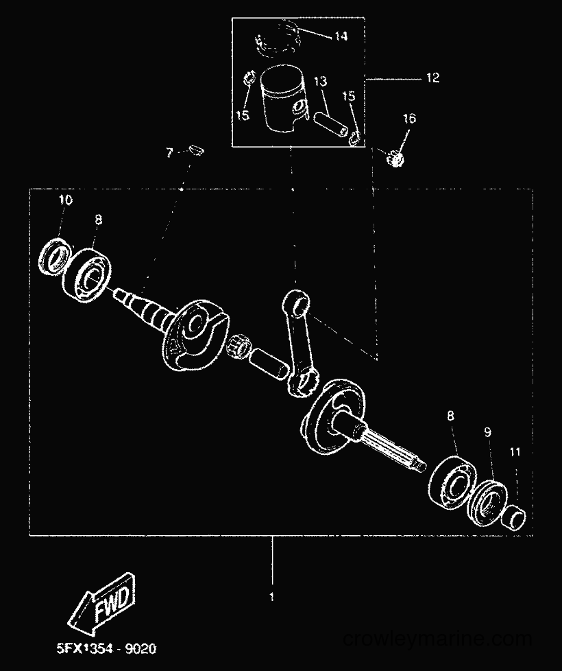 Yamaha Motors CW50RS (5FXF) [010] - CRANKSHAFT & PISTON