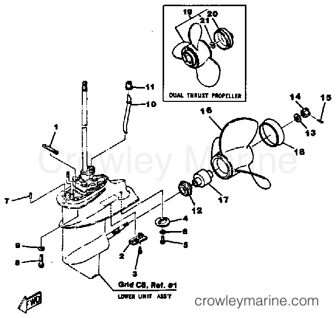 Yamaha Motors 15SK - LOWER DRIVE 2