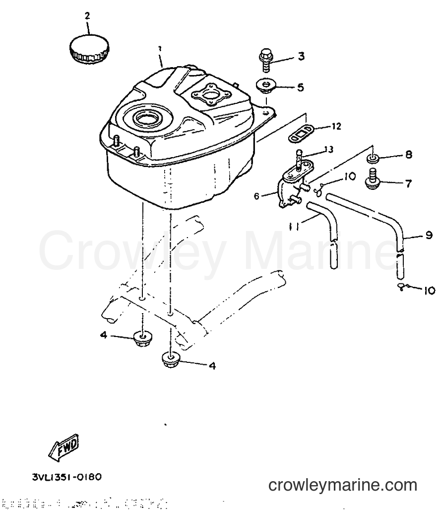 1991 Scooter CW50 - CW50 (4BX1) [999] - FUEL TANK