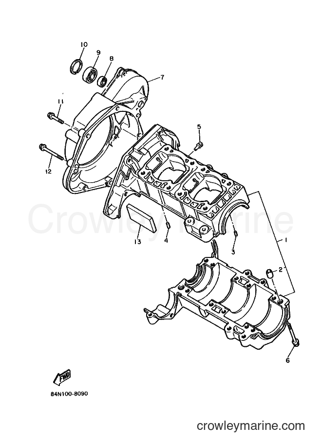 Yamaha Motors EX570BS8 (84N0) [020] - CRANKCASE