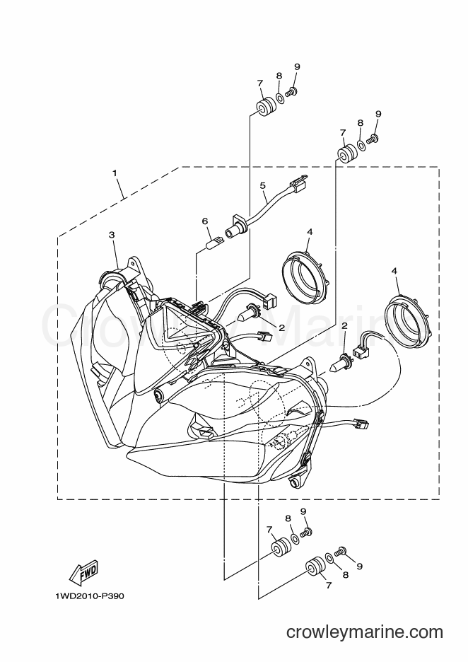 2016 Sport Bike YZF-R25 - YZF-R25 (1WDB) [010] - HEADLIGHT