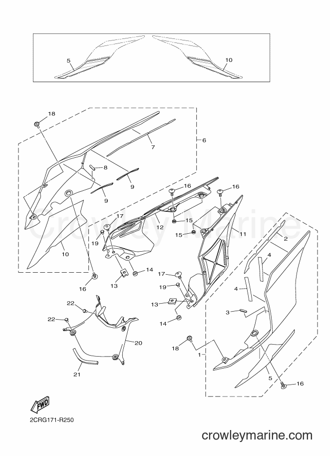 Yamaha Motors YZF-R1 (2CRG) [010] - SIDE COVER