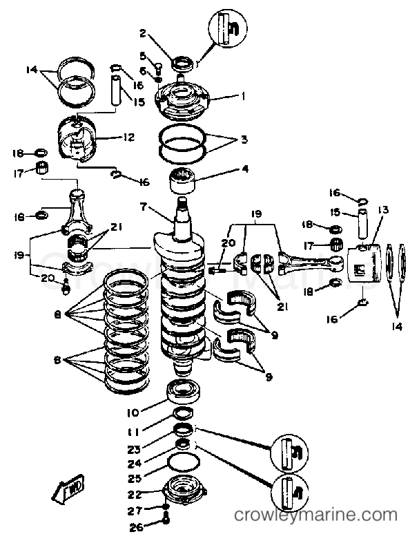 Yamaha Motors V6SPECIALLK - CRANK PISTON