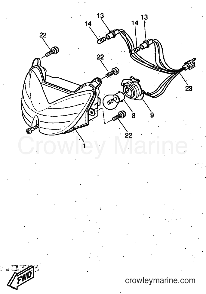 1997 Scooter YQ50 - YQ50 (5CL1) [999] - HEADLIGHT