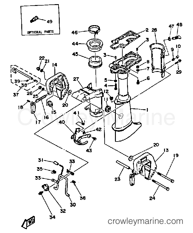 Yamaha Motors 4LH - UPPER CASING BRACKET