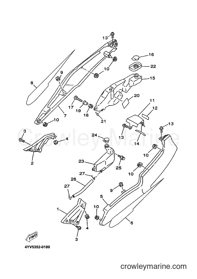 2001 Scooter TZR50 - TZR50 (4YV5) [010] - BODY