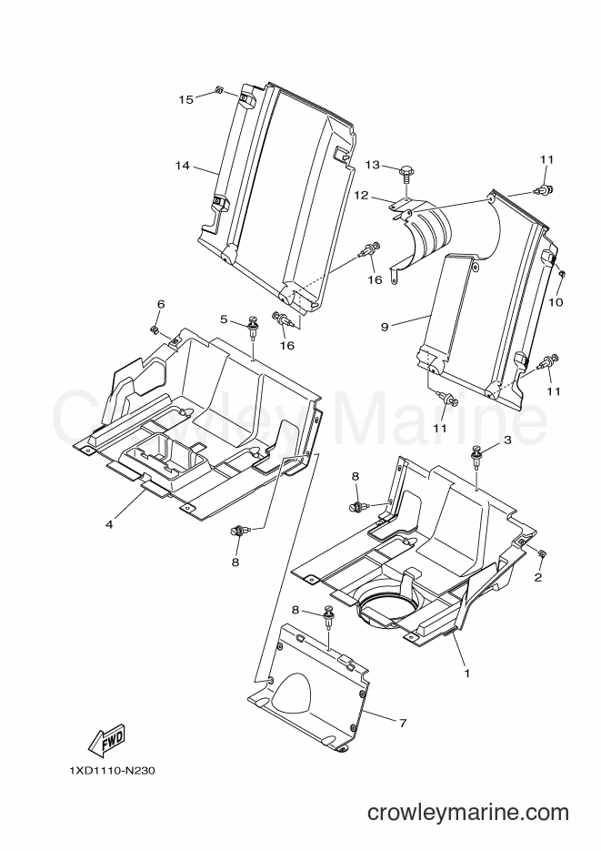 Yamaha Motors YXM700E (1XP2) [010] - SIDE COVER 2