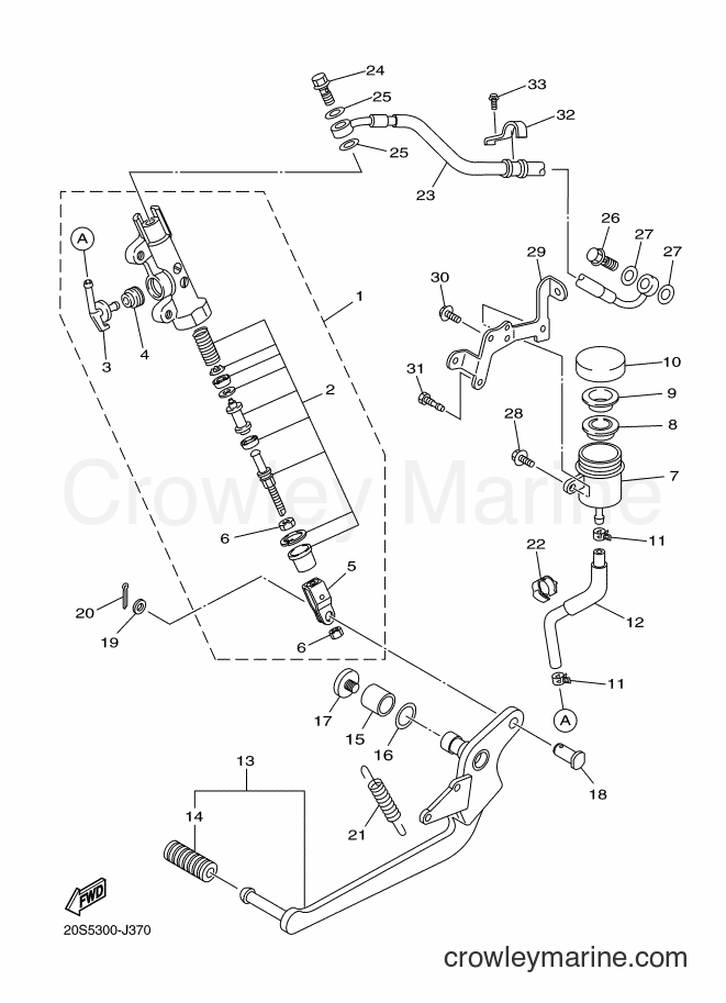 2015 Street Bike XJ6S - XJ6S (36CF) [010] - REAR MASTER CYLINDER
