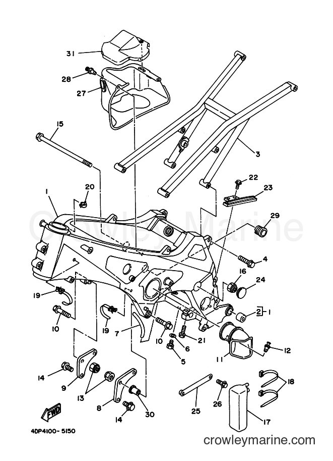 1995 Street Bike TZ250 - TZ250 (4DP4) [010] - FRAME