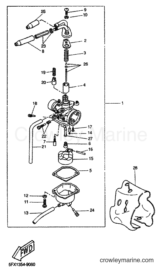 2001 Scooter EW50 - EW50 (5JH3) [020] - CARBURETOR
