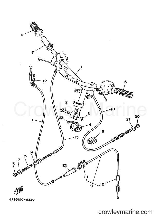 Yamaha Motors CY50 (3SA7) [010] - STEERING HANDLE & CABLE