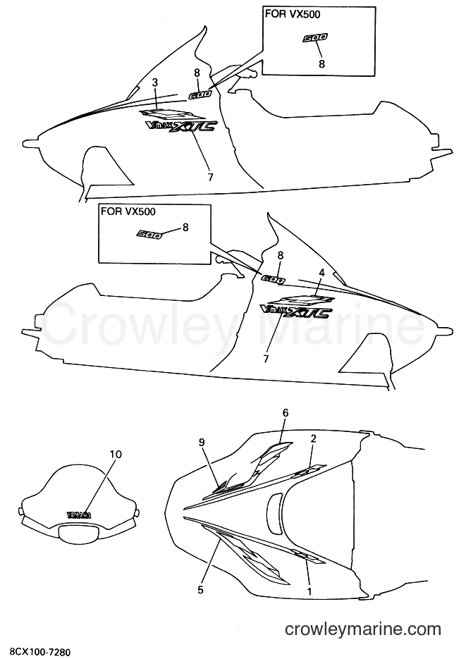 Yamaha Motors VX500XT (8DC1) [010] - EMBLEM